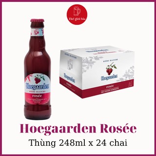 Bia Hoegaarden Rosée 248ml x 24 chai | Bia hoa quả | Chính hãng date dài