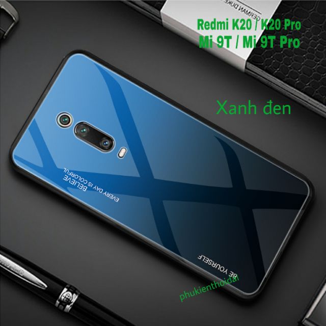 Ốp lưng Redmi K20 / K20 Pro / Mi 9T kính đa sắc thời trang cao cấp chống sốc
