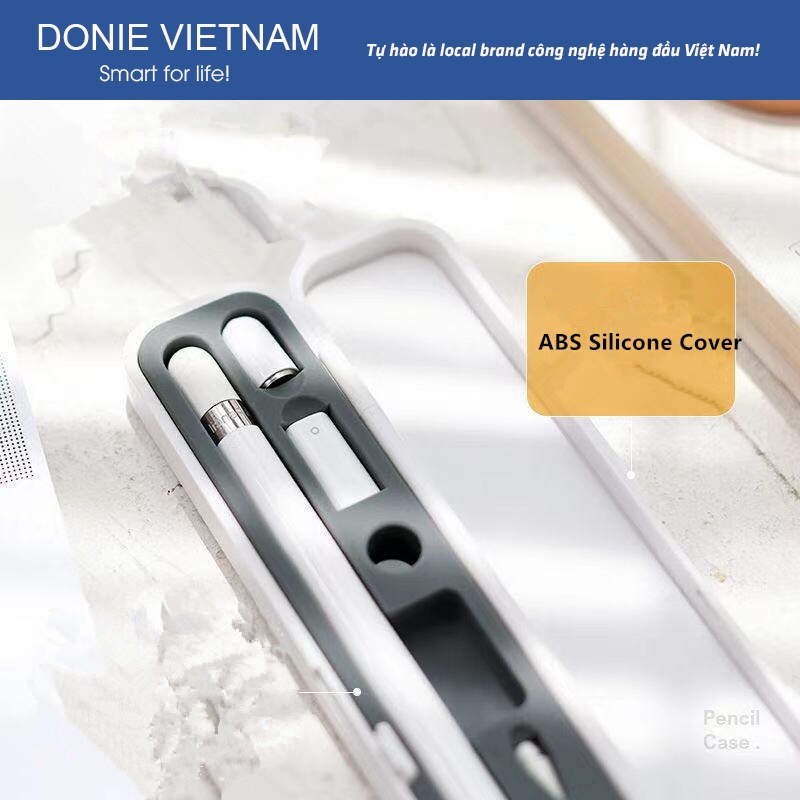 Hộp Đựng Bảo Vệ Bút Cảm Ứng Apple Pencil 1 2 Và Ngòi Bút Chất Liệu Nhựa ABS Nhẹ Lõi Chống Sốc Silicon