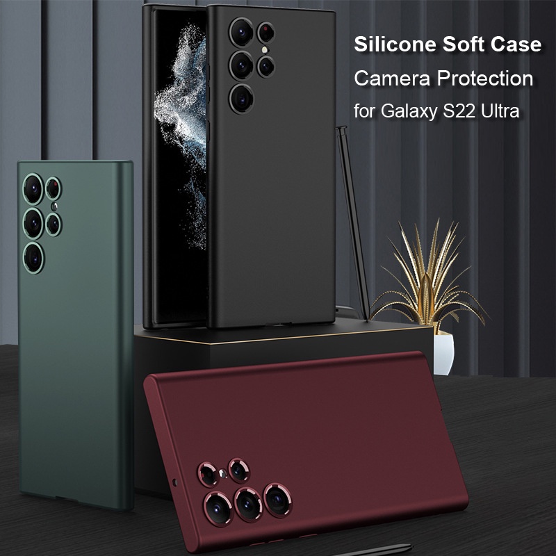 Ốp Lưng Silicone Mềm Cho Samsung Galaxy S22 Ultra