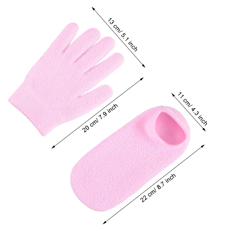 Bộ Găng Tay Và Vớ Gel Cotton Mềm Mại Dưỡng Ẩm Làm Trắng Chăm Sóc Da Tay / Chân Làm Đẹp