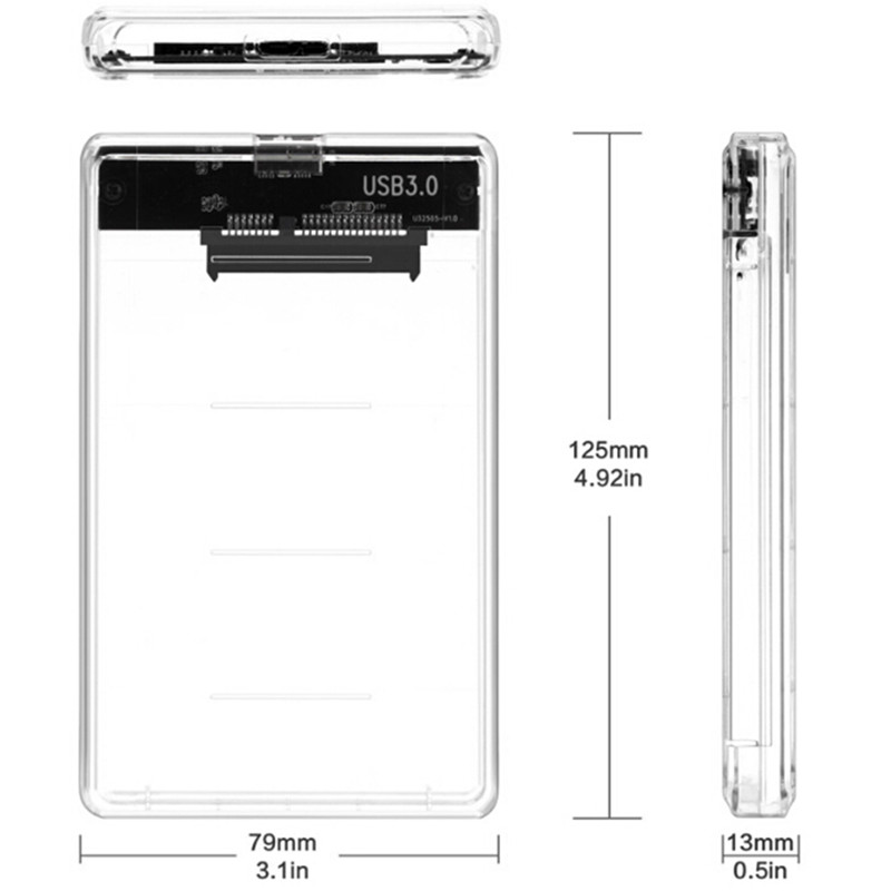 Hộp Đựng Ổ Cứng Ngoài 2.5in Sata Usb 3.0 Hdd Có Đèn Led | BigBuy360 - bigbuy360.vn