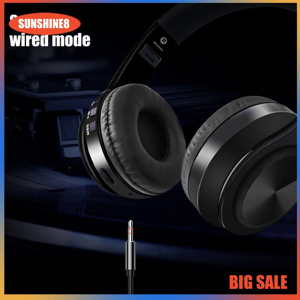 【SUN】Wireless Headphones Over Ear Wireless Headphones Foldable Stereo Earphones