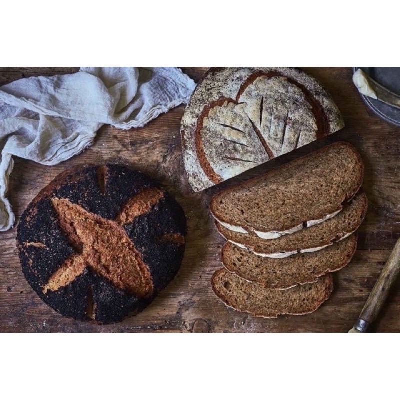 Bột bánh mì đen Puravita Dark Rye 500g (tách từ gói nguyên 5kg)