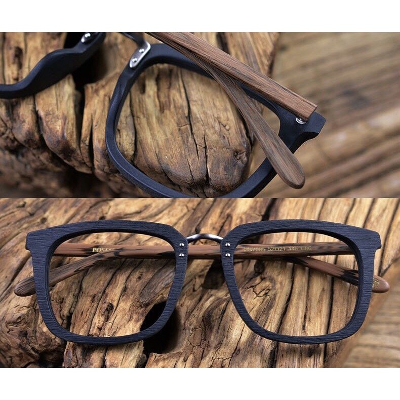 Gọng kính gỗ Posesion Gawa phong cách Retro mắt kính nam chính hãng thiết kế tại Nhật Bản