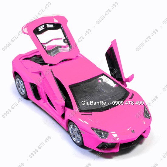 XE MÔ HÌNH TỈ LỆ 1:32 - LAMBO AVENTADOR - MSZ - HỒNG - 9739