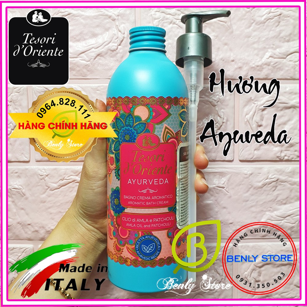 Sữa tắm nước hoa dây xích Tesori d'oriente Italy 500ml- Trắng da, Dưỡng ẩm - Kèm Vòi | BigBuy360 - bigbuy360.vn