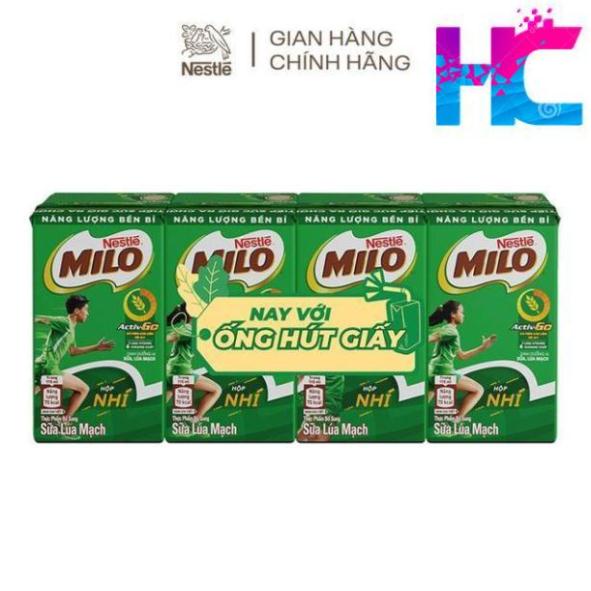 1 lốc 4 hộp Sữa lúa mạch Nestlé MILO 115ml