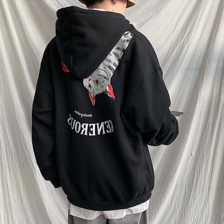 [VIDEO THẬT] Áo Hoodie Nỉ Bông Mèo Ngược 3 màu ( unisex nam nữ đều mặc được) | BigBuy360 - bigbuy360.vn