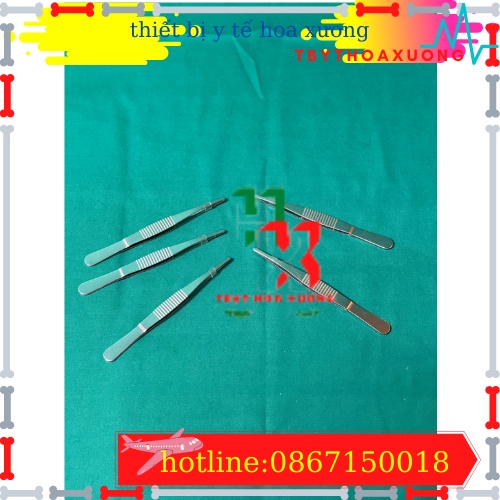 Nỉa Thẳng Y Tế 12cm Không Mấu  - Nhíp Y Tế 12cm Dùng Trong Phẩu Thuật Và Hộp Sơ Cứu Y Tế