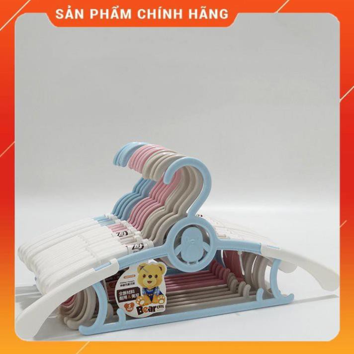 CHÍNH HÃNG -  Set 5 cái móc treo quần áo nhựa trẻ em 0246,móc phơi quần áo nhựa cao cấp