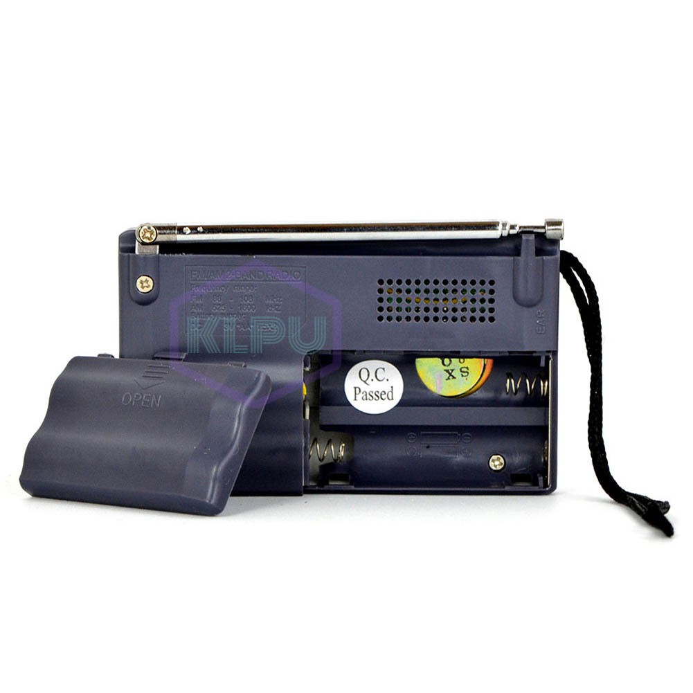 KLPU Mini Portable AM/FM Radio Telescopic Antenna Radio Pocket World Receiver Speaker #VN