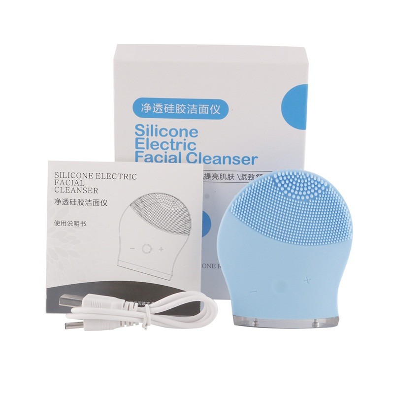 Máy massage rung làm sạch da mặt bằng điện chất liệu silicone | BigBuy360 - bigbuy360.vn