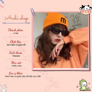 Mũ len cao cấp thêu chữ M