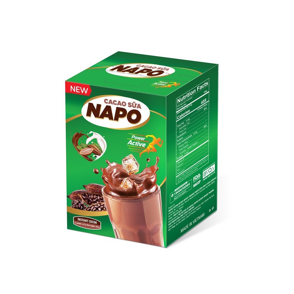 Cacao Sữa Napo - Napoli Coffee 22g/gói - Bổ sung năng lượng cho buổi sáng