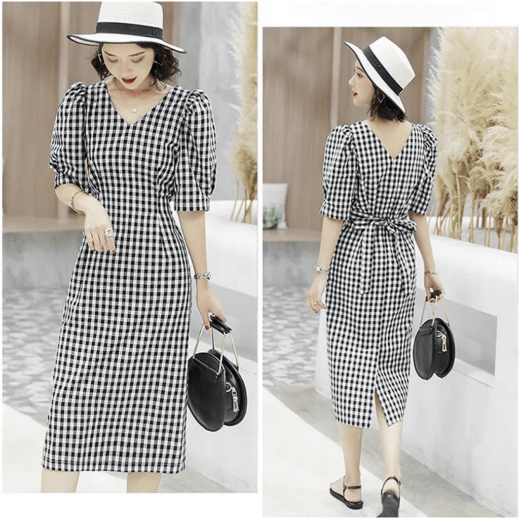 (MẪU MỚI) MẪU HOT ĐẦM CARO NỮ TÙNG BÚT CHÌ CÔNG SỞ DỰ TIỆC SANG CHẢNH QUÝ PHÁI TRANG TRỌNG GV HHP