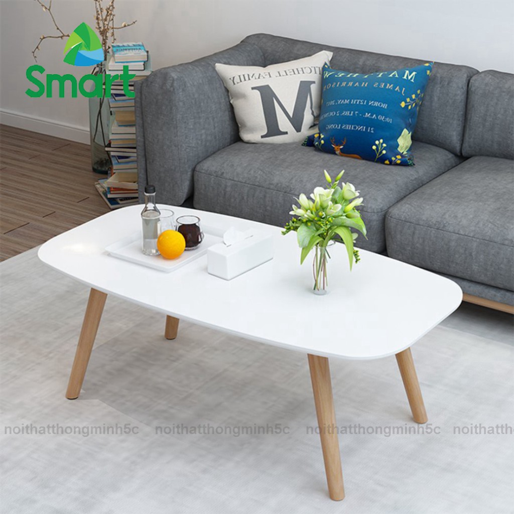 [Mã LIFEXANH03 giảm 10% đơn 500K] Bàn Trà SOFA, Bàn trà Hình Chữ Nhật Đa Năng CHÂN GỖ SỒI Phong Cách Bắc Âu