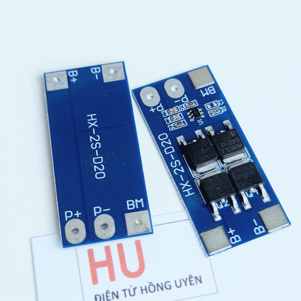 Mạch 2s 7.2V - 8.4V 4 Fet xả 20A. Dùng đóng pin máy bắt vít, máy khoan... Mạch bảo vệ pin lion 18650 2S 20A