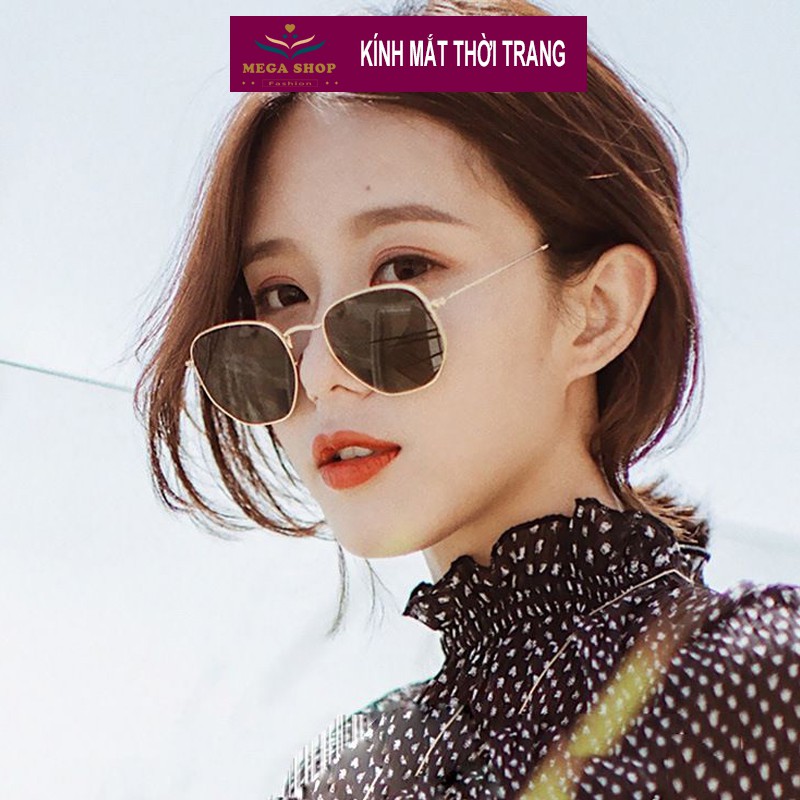 Kính râm vuông nhỏ dành cho nữ phong cách cổ điển, gọng kim loại chắc chắn, sang trọng