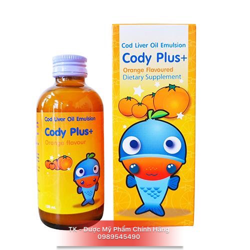 (CHÍNH HÃNG + QUÀ TẶNG) Cody Plus Bổ Sung DHA, EPA, Vitamin A, D Giúp Bé Phát Triển Não Bộ, Thông Minh, Mắt Sáng - 120ml