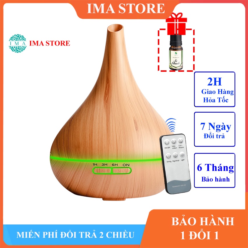 Máy Khuếch Tán Tinh Dầu Hình Bầu Tự Ngắt Khi Hết Nước Tạo Ẩm Phù Hợp Phòng Diện Tích 30M Dung Tích 550Ml