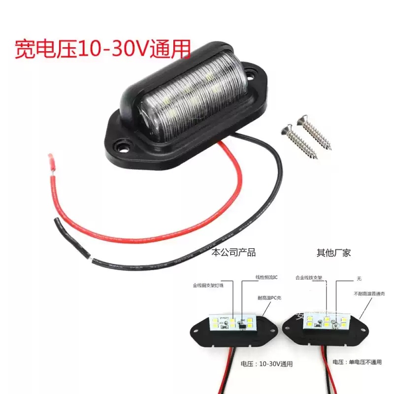 Đèn led soi biển số chạy điện 12,24v
