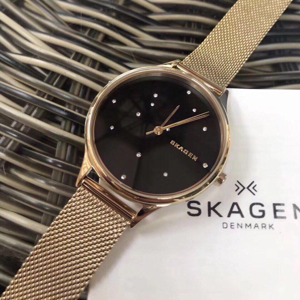 Đồng hồ skagen nữ size 32mm dây kim loại