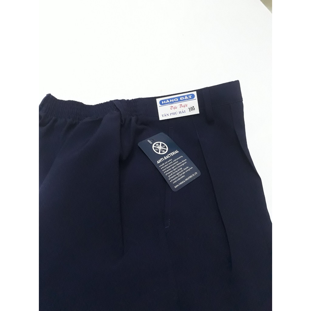 Quần Tây học sinh nam form rộng 2ly lưng thun - xanh đen | BigBuy360 - bigbuy360.vn