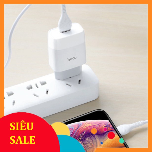 [ Hà Nội ] Củ cốc sạc Hoco C72A đầu ra 2.1A 1 cổng USB cao cấp chính hãng - Minh Tín Shop