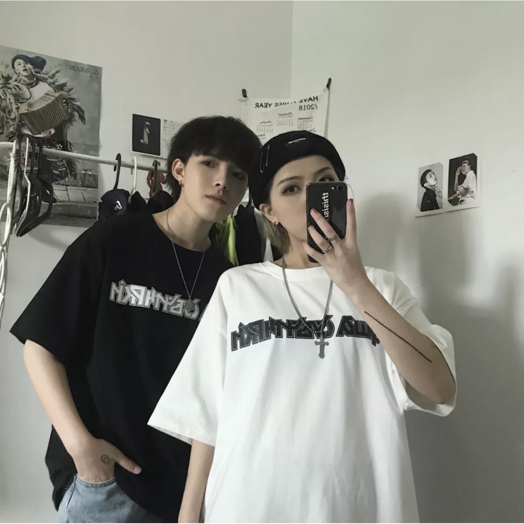 Áo Thun Unisex Nam Nữ Form Rộng Tay Lỡ In CHỮ LATIN Cực Ngầu, Phong Cách UIzzang AT77