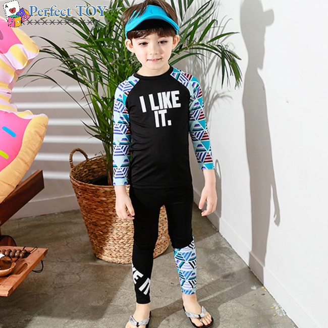 Bộ Đồ Bơi Tay Dài Chống Nắng Nhanh Khô Cho Bé