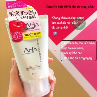 Sữa rửa mặt AHA của Nhật