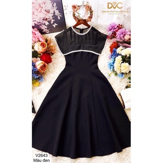 V2643 Váy đen xoè tiểu thư - (DVC&ACC)& MC