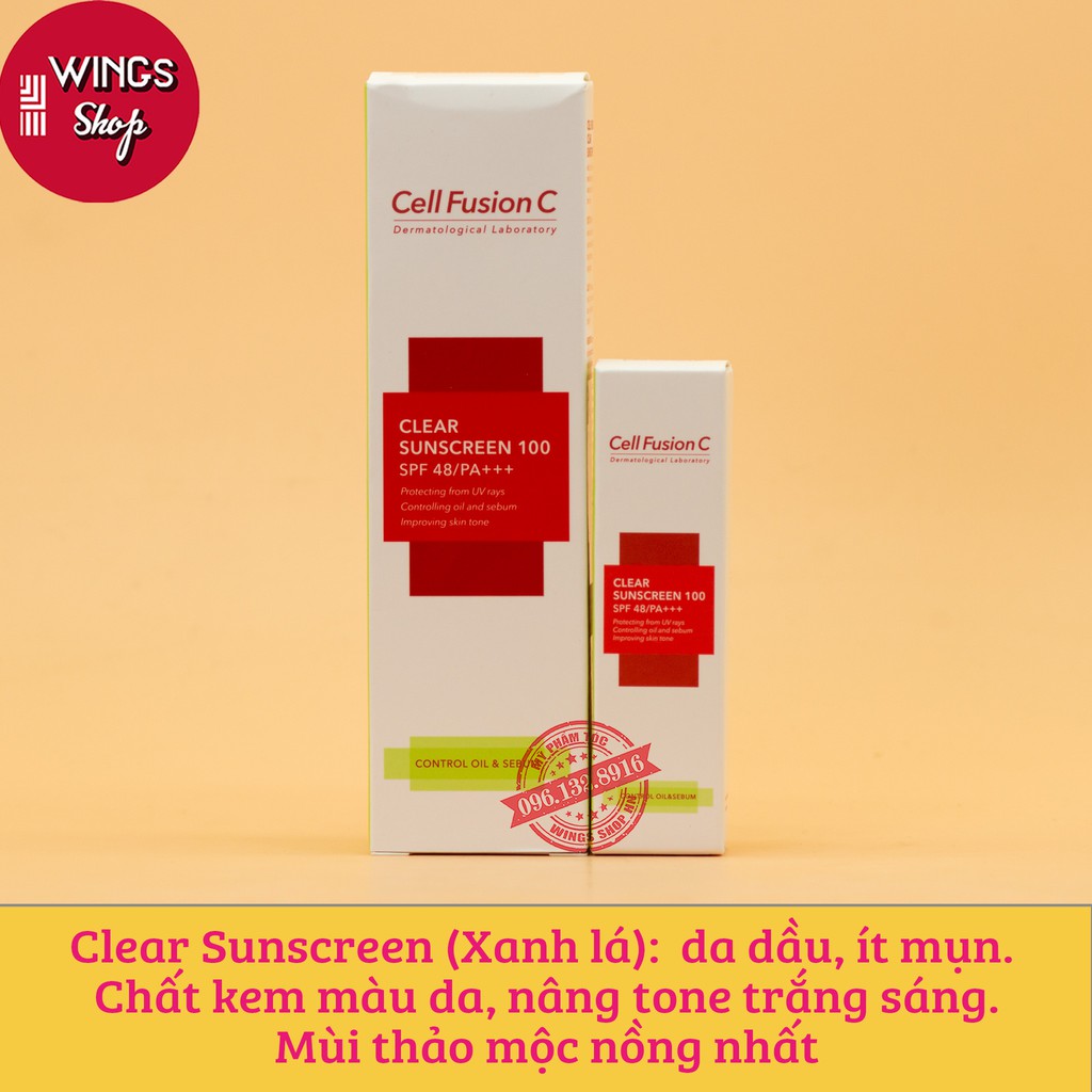 Kem Chống Nắng Cell Fusion C Đủ Màu