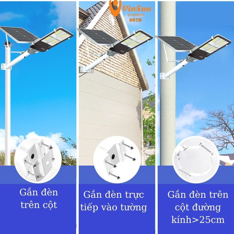 Bóng năng lượng mặt trời, đèn led năng lượng mặt trời bàn chải 300W, đèn sân vườn cảm biến ánh sáng, vỏ nhôm, denvinsun