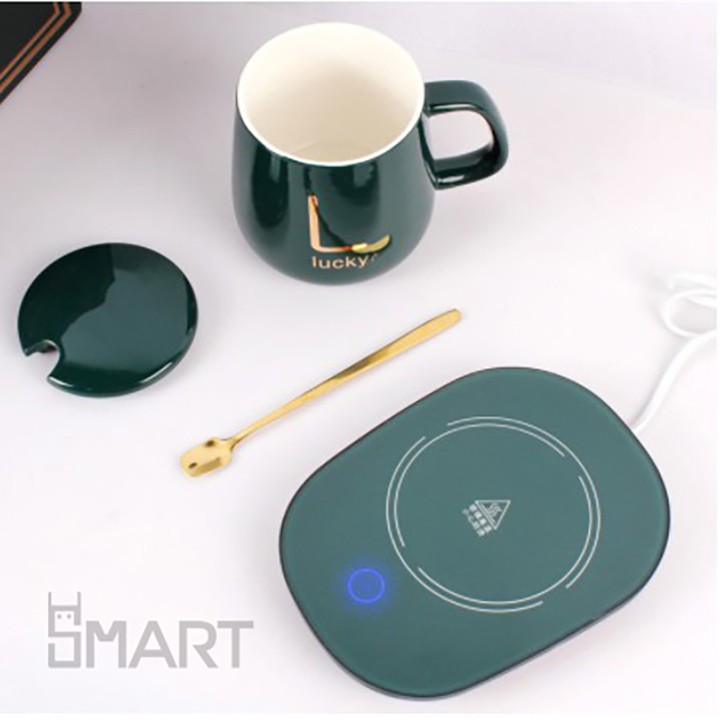 Bộ Cốc Hâm Nóng Kèm Đế Điện Thiết Kế Hiện Đại, Gọn Nhẹ,Dùng Để Hâm Sữa, Cà Phê, Pha Trà,