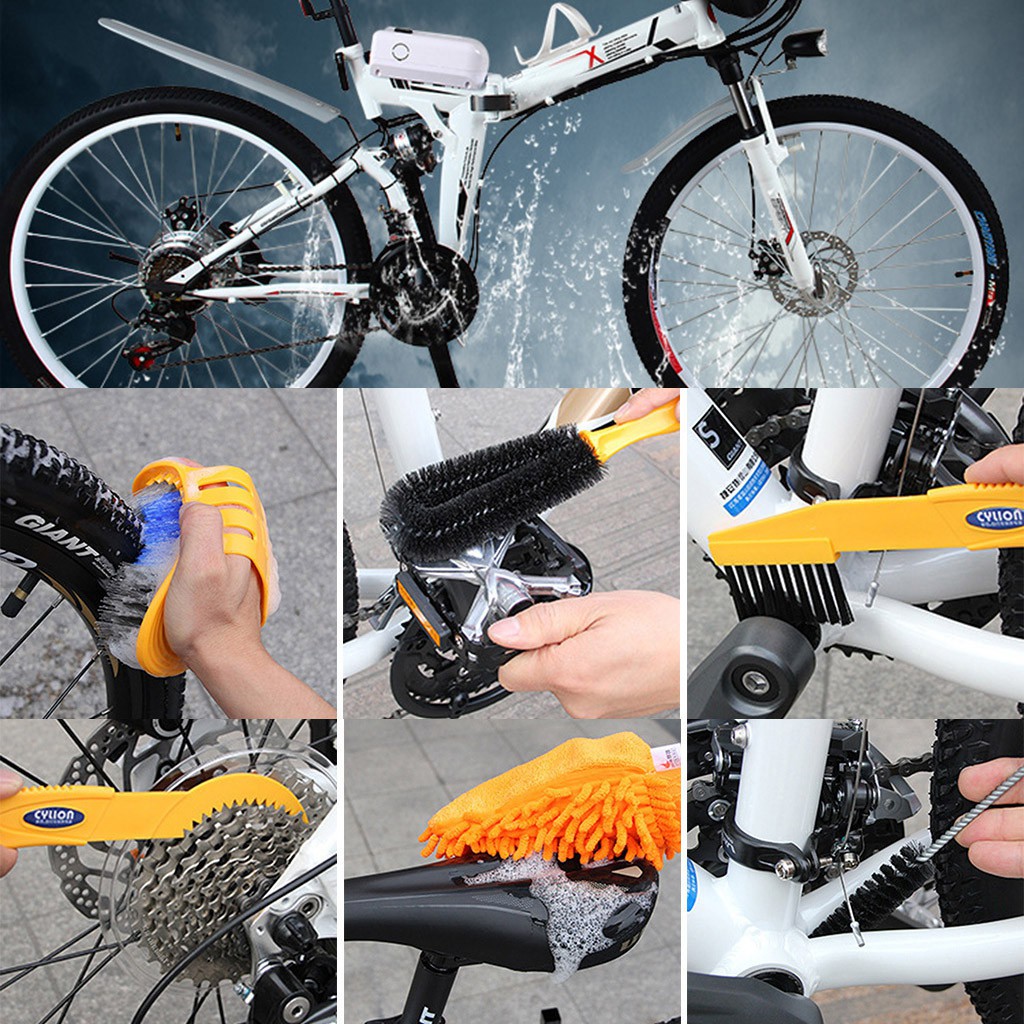 BỘ VỆ SINH CỌ RỬA XE ĐẠP CYLION 6 CHI TIẾT