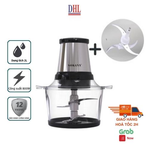 Máy xay đa năng, máy xay thịt SOKANY LB7004A  2.0L cao cấp chính hãng tặng kèm lưỡi dao xay 2L