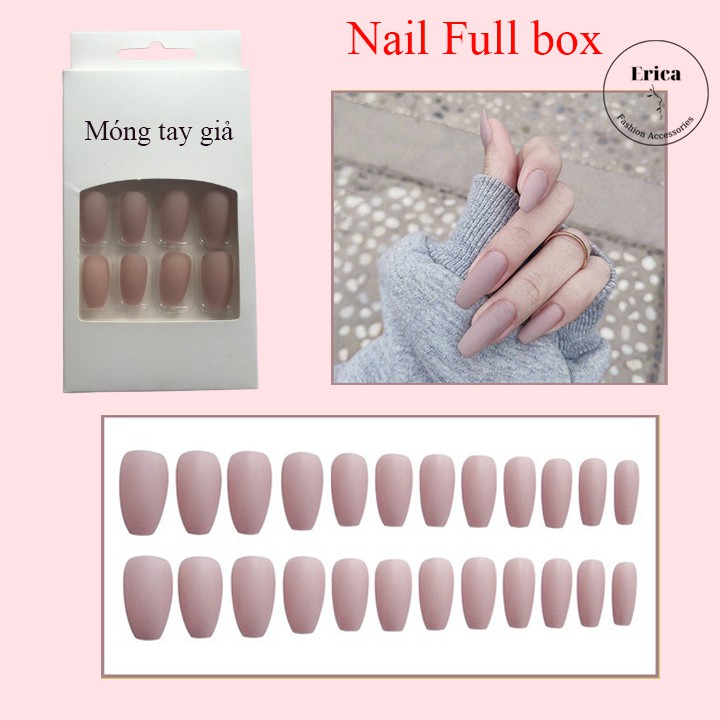 Móng tay giả FULLBOX Erica , móng giả kèm keo dũa mẫu mã đa dạng