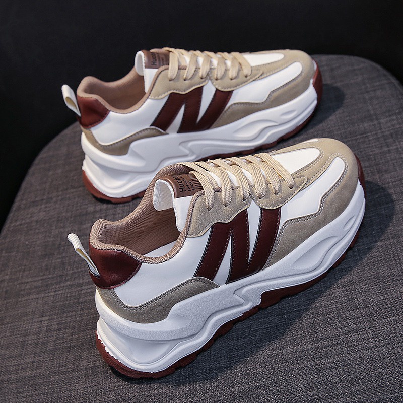 Giày thể thao nữ độn đế sóng Xuân