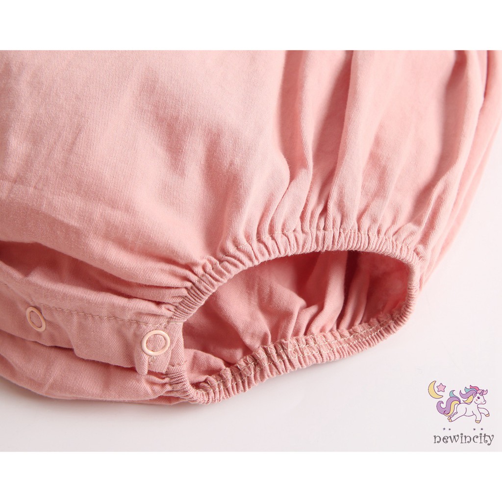 Áo Liền Quần Yếm Tay Loe Xinh Xắn Cho Bé Gái