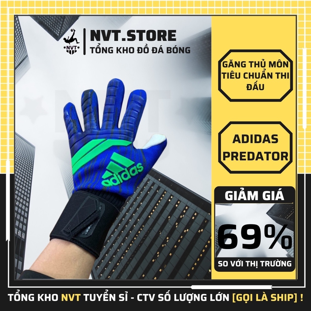 Găng tay thủ môn trẻ em siêu dính giá rẻ, găng tay bóng đá Adidas Predator Pro có xương cao cấp loại 1 - NVT.store.vn