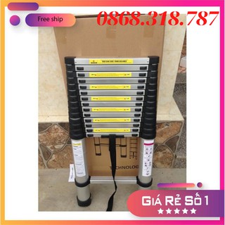 [ RẺ VÔ ĐỊCH ] THANG NHÔM RÚT GỌN 2M6 NHẬT BẢN - BH 2 NĂM