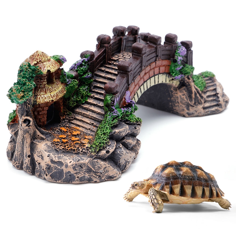 Mô hình cây cầu mini trang trí bể cá