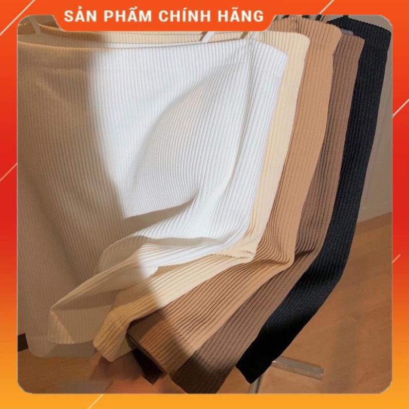 Áo Bra Nữ Thun 2 Dây Dáng Dài Có Mút Nâng Ngực Màu Pastel Quyến Rũ 1880