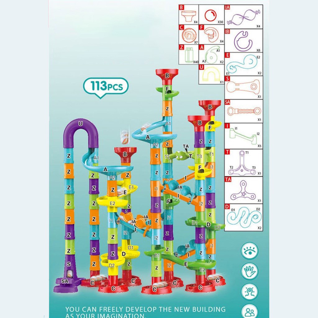 Bộ Đồ Chơi Đường Ray Mê Cung Nhiều Màu Sắc Độc Đáo DIY