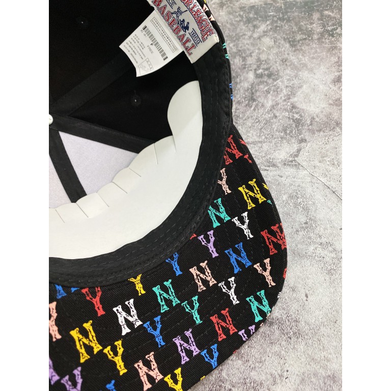 (HÀNG XUẤT XỊN) Mũ / Nón logo nhiều màu N05 BASEBALL MONOGRAM CAP BLACK/MULTICO Made in Vietnam full tem tag One size