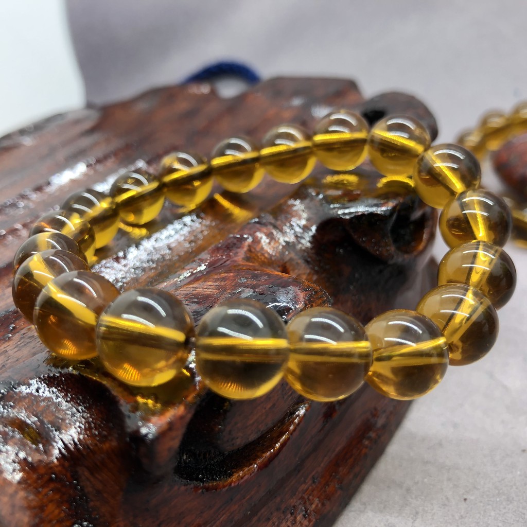 Vòng Tay Chuỗi Hạt Pha Lê Nâu 6 / 8 / 10 / 12mm charms