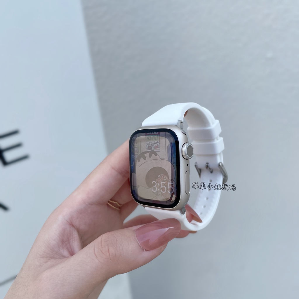 Dây Đeo Silicon Màu Sắc Cho Đồng Hồ Thông iwatch serise 8 7 6 SE 5 4 3 45mm 41mm 44mm 40mm 42mm 38m