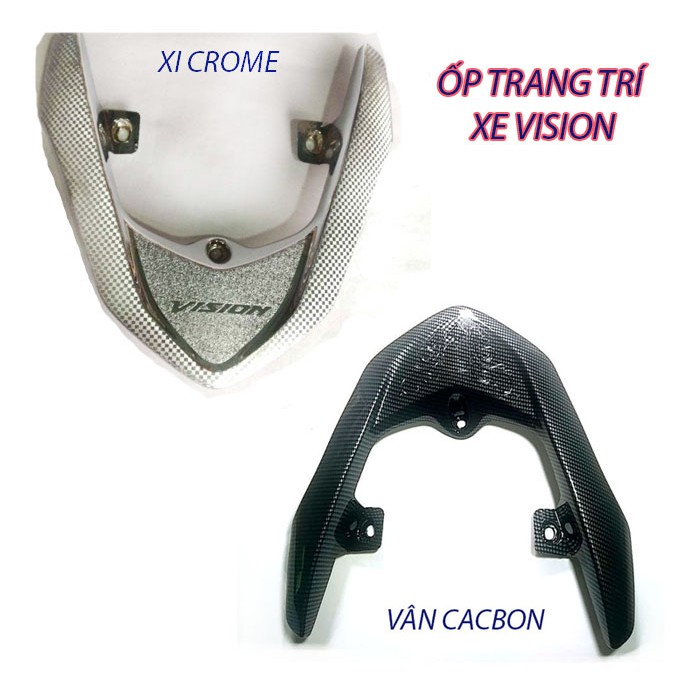 ỐP TRANG TRÍ XE VISION - CẢN SAU VÂN CACBON , XI CROME